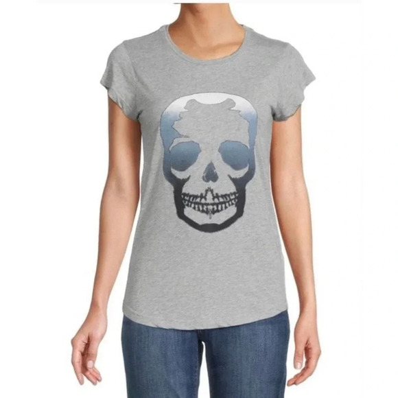 Zadig & Voltaire Slim Fit Skull Print T-Shirt - Picture 1 of 4